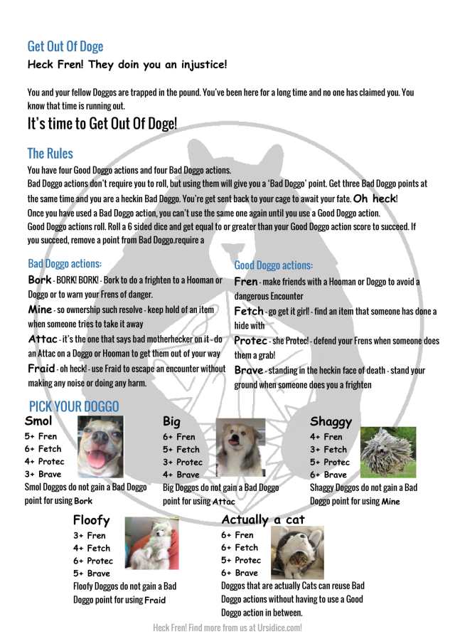 Get-Out-of-Doge with character sheet one pager-1