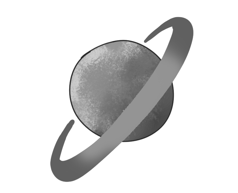 A planet with a ring around it