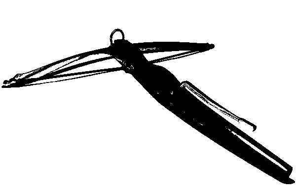 stencil image of a crossbow
