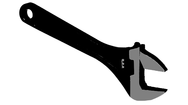 Spanner in stencil graphic style
