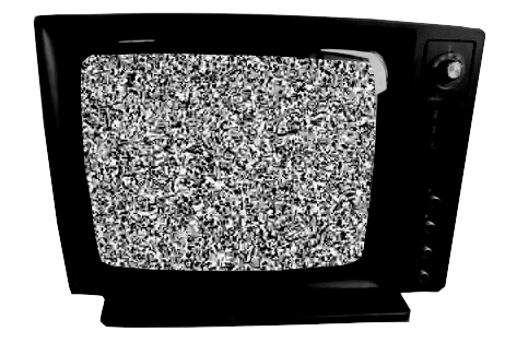 Old tv with static showing on the screen