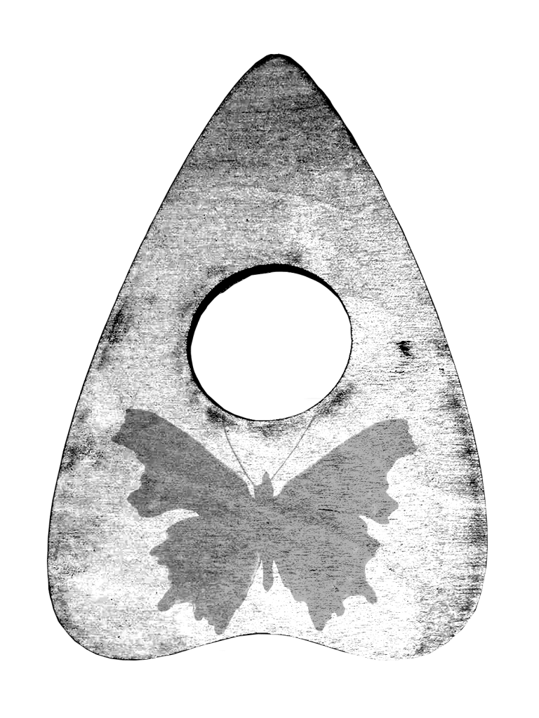 planchette with butterfly motif