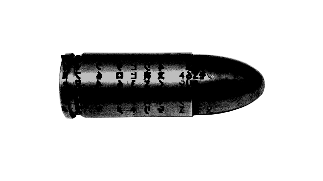 bullet, with code running around it